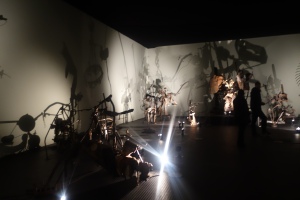 The shadow room- all the machines moved to create shapes and figures dancing on the ceilings and walls!