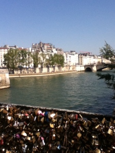 I saw quite a few combination locks on that bridge- just in case things don't work out!