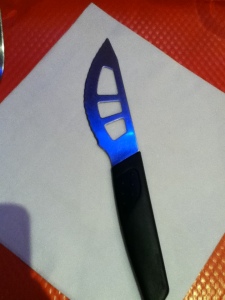 I'm sure Ollie has like five of these knives at home...is this a normal size for a pizza place??