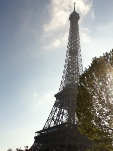 The first of many pictures of the Eiffel Tower that you're going to see here.