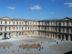 The courtyard of the Louvre.