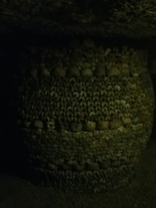 A circular pillar of bones.